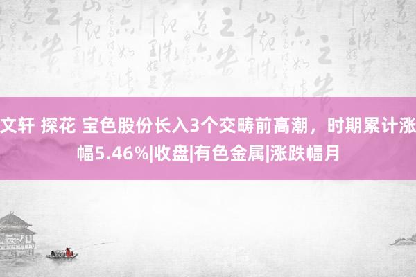 文轩 探花 宝色股份长入3个交畴前高潮，时期累计涨幅5.46%|收盘|有色金属|涨跌幅月