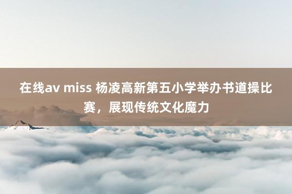 在线av miss 杨凌高新第五小学举办书道操比赛，展现传统文化魔力