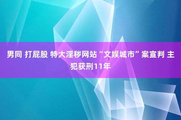 男同 打屁股 特大淫秽网站“文娱城市”案宣判 主犯获刑11年